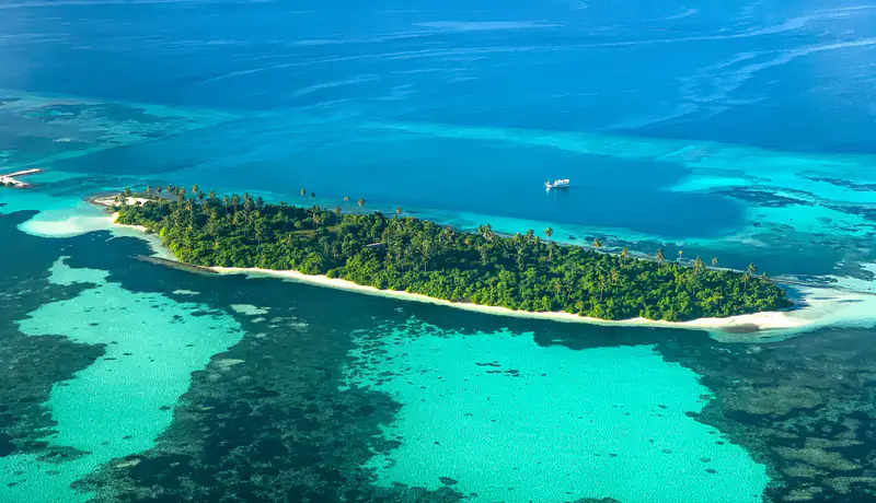 Tropical island lagoon