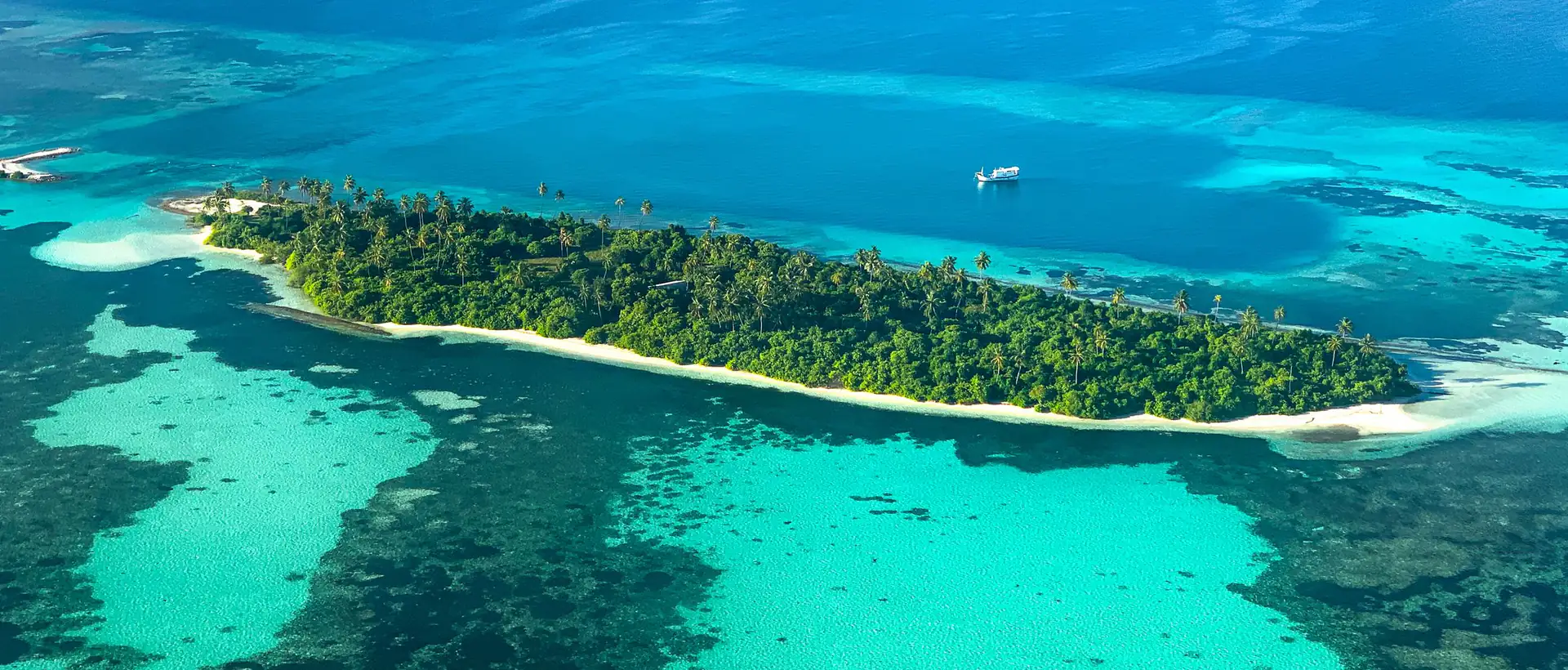 Tropical island lagoon