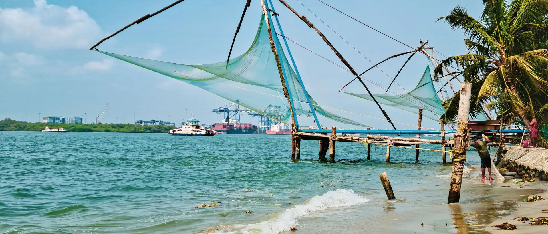 Chinese fishing nets at Fort Kochi, Kerala