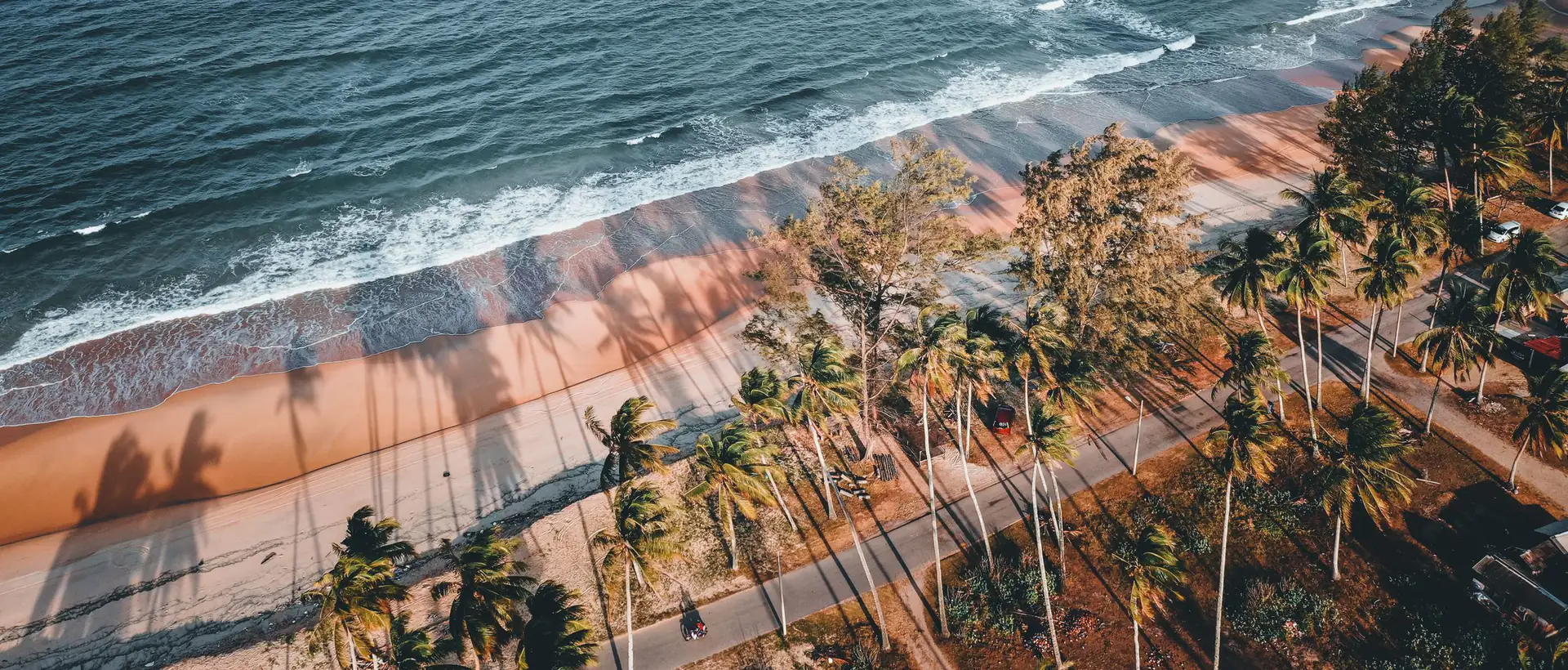 Aerial view of the Karnataka coast near Mangaluru